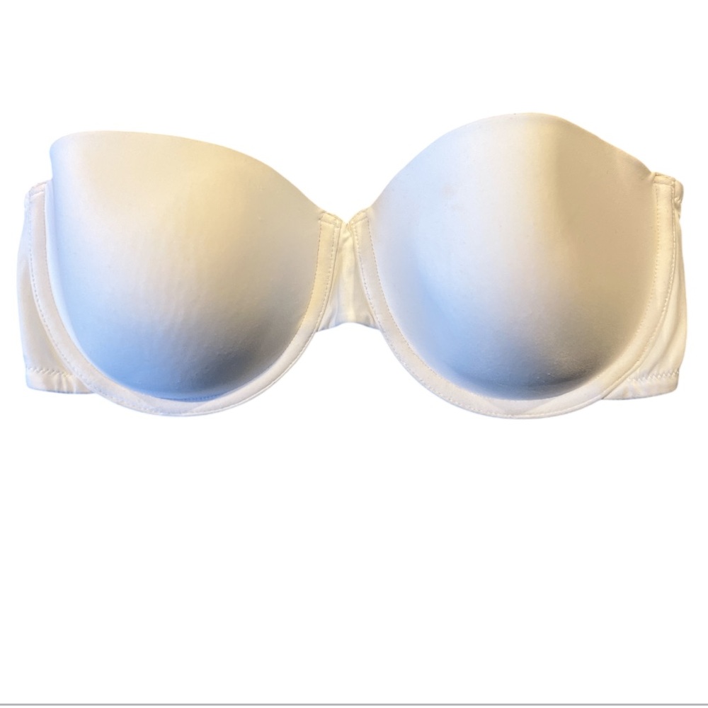 Maidenform strapless underwire and Lightly padded white bra, size 38D